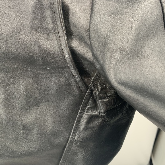 Niki Leather Jacket size XL Black Motorcycle jacket vintage - Picture 11 of 15